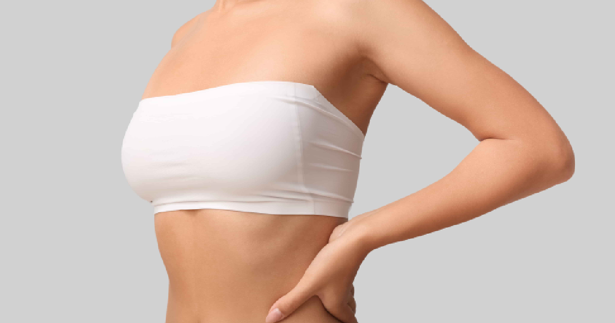 Patient showing results after Inverted Nipple Correction in Alpharetta, GA, highlighting natural appearance